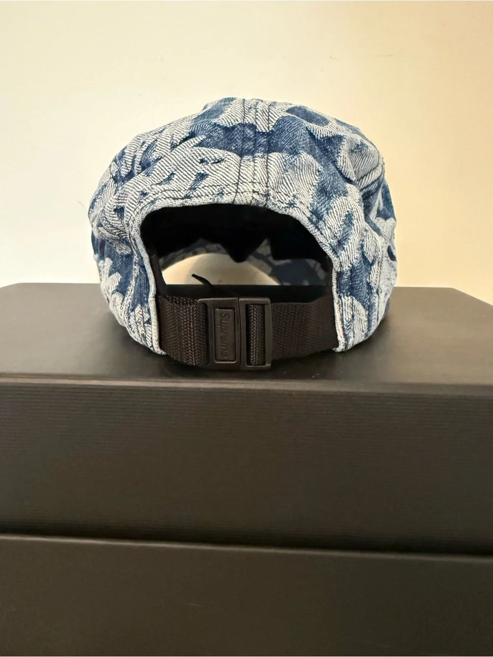 Supreme Fat Tip Jacquard Denim Camp Cap
